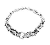 Holibanna Retro Dragon Head Bracelet for Men Punk Style Metal Wrist Chain Male Jewelry Comfortable Fit for Boys Teens and Giving