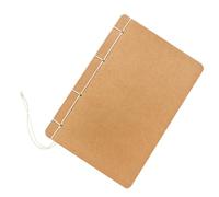 Holibanna Retro Kraft Paper Notebook A5 Size Handmade Thread-bound Blank inside Pages Paper Notebook with Eye Protection for Office and Making Sketches Classic Creative Memo Pad