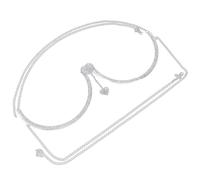 Holibanna Rhinestone Bracket Body Chain with Double Heart Pendant Silver Crystal Chest Jewelry for Women Elegant Festival and Nightclub Accessory Party Wear