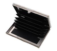 Holibanna Rhinestone Credit Card Holder Women's Business Card Organizer White Creative Minimalist for Driving License and