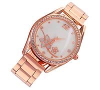 Holibanna Rose Gold Flower Rhinestone Watch for Women Wristwatch Fashionable Girl Watch