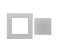 Holibanna Rv Plumbing Access Cover with Adhesive Backing, No Drill Installation, Silver Abs Material, Square Shape Decorative Panel Cover for Kitchen Plumbing and Shower Wall Drain Pipes