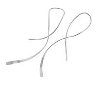 Holibanna S925 Sterling Silver Irregular Geometric Line Earrings, Twisted Curved S-Shape Studs for Women, Platinum Color Ear Accessories for Daily Wear