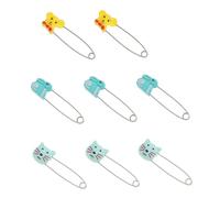 Holibanna Safety Pins Abs Material U-Shaped Cartoon with Locking Closures 10pcs Lovely Animal Pattern Baby Brooch Pins Not Easy to Fall Random Color for Diapers and Clothes for Mothers and Babies