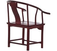 Holibanna Scale Chinese Miniature Furniture Model Abs Traditional Oriental Sand Tray Layout Prop for DIY Projects Sandalwood Color with Carved Backrest Cultural Home Decor