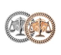 Holibanna Scale of Justice with Assorted Colours Brooch Lapel Pins 2pcs Vintage Alloy Material Sturdy and Trust for Men and Law Students Suitable for Suits and Legal Settings
