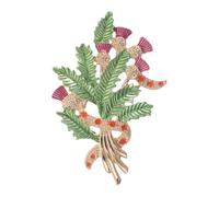 Holibanna Scottish Thistle Brooch: Retro Flower Lapel Pin Brooch Vintage - Patriotic Scottish Badge Suit Coat Decoration for Wedding Dress Sash Party Or