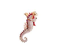 Holibanna Sea Horse Keyring and Bag Pendant Red Enamel Metal Keychain Decorative Ocean Animal Accessory for Keys and Pouches