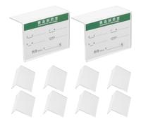Holibanna Self Adhesive Acrylic Price Tag Holders L Shape 10Pcs 70X50Mm Plastic Label Display for Library and Retail Shelf