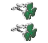 Holibanna Shamrock with Easy to Put on Design for Men 2pcs Green Made of Sturdy Alloy Material Elegant and Style for St Patrick's Day Parties and Conferences