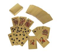Holibanna Shiny Playing Cards with Gold Foil Material, Good Toughness and Excellent Hand Feeling, Waterproof Design for Entertainment and Bar Use, Creative Pattern Poker Cards