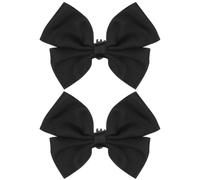 Holibanna Shoe Accessories Black Bow Knot Shoe Clip: Bowknot Buckles Grosgrain Hair Making Accessory Fashion Clothes Applique Bag Decor s Clip On (Black)
