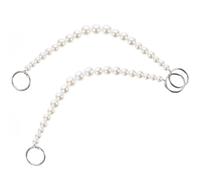 Holibanna Shoe Chain Decorative Charms Lightweight Acrylic White Pearl 2pcs for Women Replacement for Broken Chains for Holidays and Parties