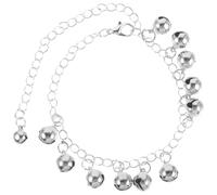 Holibanna Silver Bell Bracelet for Women Adjustable Spherical Jewelry Link Chain Anklet with Jingle Bells Friendship Wrist Accessory