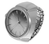 Holibanna Silver Metal Finger Ring Watch for Most People, Retro Style Practical and Decorative Jewelry Watch Suitable for Fashion Finger Wear