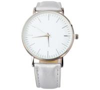 Holibanna Silver Pu Wristwatch for Wedding Anniversary and Valentine's Day Universal Quartz Watches Creative with High-Hardness Glass Precise Timekeeping Retro Fashionable Design Lovers