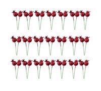 Holibanna Simulated Pomegranate Potted Plant - 50Pcs Mini Red Pomegranates for Home Decor and Party Decorations 7Cm Lifelike Foam Fruits