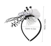 Holibanna Skull Hand Hairband with White Rose Floral Accents Lightweight Halloween Headband for Parties Cosplay and Festive Celebrations