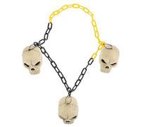 Holibanna Skull Pendant Necklace and 1m Chain Length with 3 Skulls Halloween Easy to Put and Take, for Role-playing Parties and Masquerade Costumes