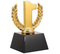 Holibanna Small Plastic Gold Trophy for Winner Award Recognition with Delicate Crystal Design, for Basketball and Football Competitions, for Students Honour and Prize Presentation