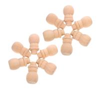 Holibanna Snowman Wooden Dolls for DIY Crafts Unfinished Peg Doll Home Decoration Smooth Surface for Painting Kids Craft Projects