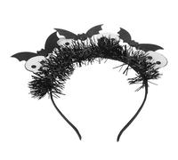 Holibanna Solid Construction Bat Skull Headband Halloween Party Cosplay Headband Bat Hair Hoop for Halloween Skull