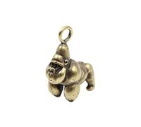 Holibanna Solid Copper Gorilla Pendant Charm for DIY Jewelry Making Hanging Decor for Keychains and Necklaces Unique Animal Shape Accessory Golden Finish for Crafting Eye Catching Gifts