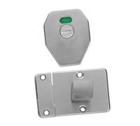 Holibanna Stainless Steel Bathroom Partition Hardware with Occupancy Indicator Privacy Lock for Public Toilet Doors Secure Toilet Door Lock with Vacant Engaged Display and Easy to Install