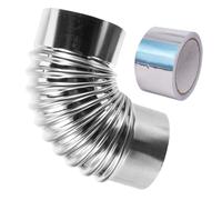 Holibanna Stainless Steel Chimney Extension Elbow Flue for Outdoor Camping Wood Stove Durable Heat Resistant Flue Pipe Accessory with Aluminum Foil Tape Easy Installation and Ventilation