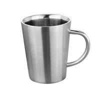 Holibanna Stainless Steel Double-Walled Vacuum Insulated Coffee Mug Large Capacity Water Cup for Hot Cold Drinks Tea Milk Juice Silver