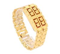 Holibanna Stainless Steel Led Watch for Women Digital Wrist Watch with Running Light