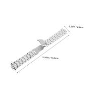 Holibanna Stainless Steel Metal Watch Band Strap Curved End Replacement Bracelet Scratch-resistant Wristwatch Strap for Men Business Casual Styles