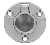 Holibanna Stainless Steel round Flush Pull Handle for Yacht Deck, Heavy Duty Recessed Hatch Pull with Mount Screws, Corrosion Resistant and Secure, for Marine and Boat Applications