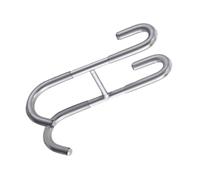 Holibanna Stainless Steel S Hooks Double Door Hanging Rack Strong Bearing Capacity Matte Finish for Kitchen Bathroom Closet Coat Hat Umbrella Organizer