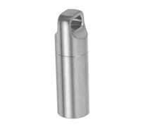 Holibanna Stainless Steel Small Pill Bottle Mini Keychain Pill Holder Airtight Seal Sustainable Design