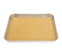 Holibanna Stainless Steel Tray with Secure Wax Base for Biology Labs Metal Laboratory Dissection Tray with Rounded Edges and Safe for Student and Research Specimen Studies
