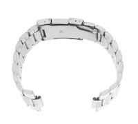 Holibanna Stainless Steel Watch Band for Men Curved Ends Metal Strap with Single Side Folding Clasp Durable Replacement Bracelet for Various Watches
