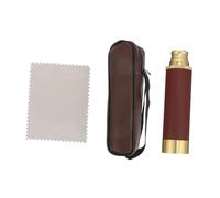 Holibanna Stretch Pirate Telescope Retro Design High Magnification Monocular for Outdoor Activities Coffee Leather Case