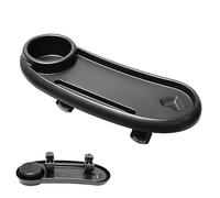 Holibanna Stroller Dinner Plate Cute Stand Universal Stroller Cup Holder Snacks Fan Pram Snack Tray Stroller Tray with Removable Cup Holder Car Cup Holder Travel Net Bag Black Plastic
