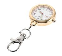 Holibanna Students Exam Watch Keychain Hanging Clip-on Timing Pocket Watch for Boys and Girls School Use Small Gold