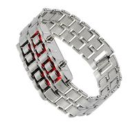 Holibanna Style Led Watch for Men Chic Retro Bracelet Design Red Led Display Elegant Digital Timekeeping for Fashion and Practical Use