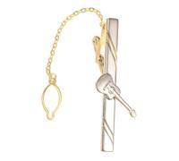 Holibanna Stylish Guitar Copper Necktie Clip for Music Teachers and Performers Elegant Accessory for Banquets and Music Events Secure Attachment Durability Artistic Appeal