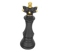 Holibanna Stylish Resin Chess Sculpture Black Queen Desktop Decor for Office Bookshelf Creative Chess Ornament with Smooth Finish and Elegant Texture for Home and Event Display
