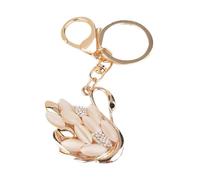 Holibanna Swan Keychain for Car Decorative Bag Pendant Rhinestone Studded Key Ring Miniature Swan Crystal Keychain Metal Trim Zinc Alloy Diamond Key Holder