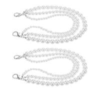 Holibanna Three-layer Faux Pearl Shoe Chains for Women Lightweight Decorative Foot Chains with Secure Clasp Elegant Anti-skid Heel Strap Accessories for Sneakers Boots and Dress Shoes