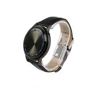 Holibanna Touch Led Watch Round Dial and Pu Band for Work and Daily Use As Digital Analogue Watch