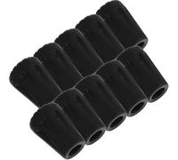 Holibanna Trekking Pole Tips Replacement for Walking Sticks and Crutches for Camping and Mountaineering Easy Assembly Black 10pcs Rubber with Anti-Skid Function to Increase Friction