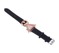 Holibanna Triangle Fashion Watch Question Mark Design Rhinestone Inlaid Watch for Women Leather Wrist for Everyday Wear