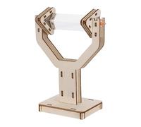 Holibanna Triangle Prism Optical Glass with Holder, Physical Science Glass Triangular Prism for Light Refraction Demonstration & Optics Learning