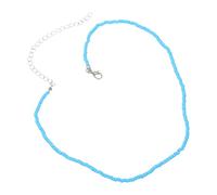 Holibanna Turquoise Necklaces for Women Boho Choker Chain Tiny Handmade Bead Necklace Jewelry for Girls Bohemian Hawaiian (Blue)